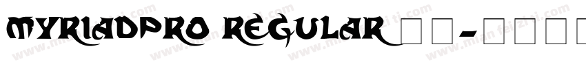 myriadpro regular 字体字体转换